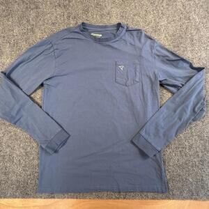 Birddogs Men's Long Sleeve Navy‎ Blue Pocket T-Shirt Size Large #1809